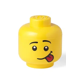 Boxy na hračky LEGO STORAGE - úložná hlava (veľkost L) - silly