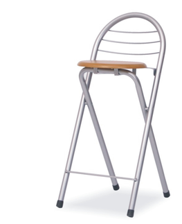 Barové stoličky KONDELA Boxer barová stolička buk / aluminium