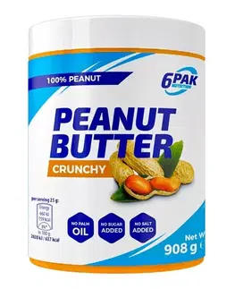 Arašidové a iné maslá Peanut Butter - 6PAK Nutrition 908 g Crunchy