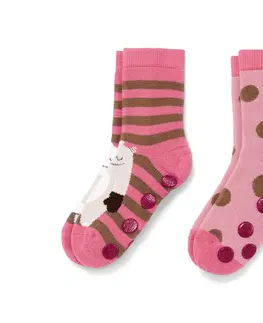 Socks Protišmykové ponožky, 2 páry, ružové