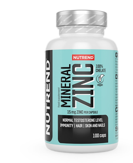 Vitamíny a minerály Doplnok stravy s obsahom zinku Nutrend Mineral Zinc 100% Chelate, 100 kapsúl