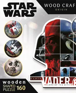 Hračky puzzle TREFL -  Drevené puzzle 160 dielikov - Darth Vader / Lucasfilm Star Wars