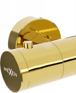 Kúpeľňové batérie MEXEN - Kai termostatická sprchová batéria gold 77100-50
