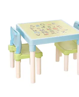 Detské stoličky a kreslá Detský set BALTO 1+2 Tempo Kondela Svetlo modrá