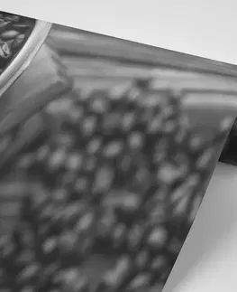 Čiernobiele tapety Fototapeta čiernobiely vintage mlynček na kávu