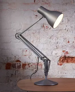 Stolové lampy na písací stôl Anglepoise Anglepoise Type 75 stolná lampa strieborná lesklá