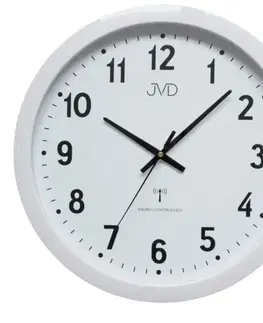 Hodiny Rádiom riadené nástenné hodiny JVD RH652, biela 40cm