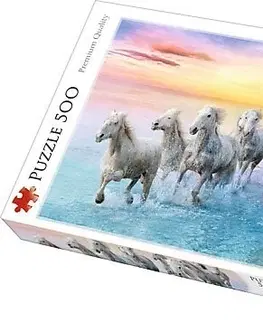 Hračky puzzle TREFL - Puzzle Galop bielych koní 500
