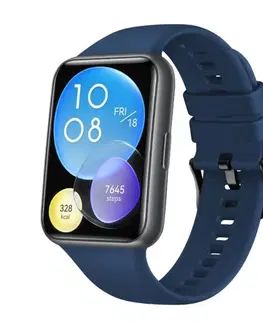 Príslušenstvo k wearables FIXED Silikónový remienok pre Huawei Watch FIT2, modrá FIXSSTB-1055-BL