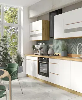 Modulový kuchynský nábytok Kuchynská linka Glamour 260 C Plus s pracovná doska white