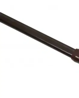 Závesy Vitrážna tyč rozťažná, plochá 11 mm hnedá, 80 - 115 cm
