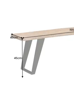 Lavice do jedálne LuxD Dizajnová lavica Maalik 155 cm akácia