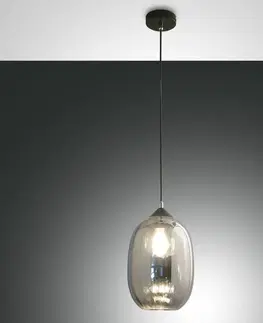 Závesné svietidlá Fabas Luce Závesné svietidlo Infinity zo skla, jedno svetlo, Ø 20 cm