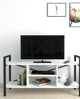 TV stolíky TRIER televízny stolík, biela