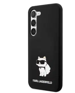 Puzdrá na mobilné telefóny Zadný kryt Karl Lagerfeld Liquid Silicone Choupette NFT pre Samsung Galaxy S23, čierna 57983112896