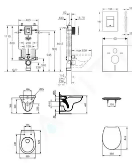 Kúpeľňa GROHE - Uniset Set predstenovej inštalácie, klozet Alpha s doskou, tlačidlo Skate Cosmopolitan, chróm 38643SET-KD