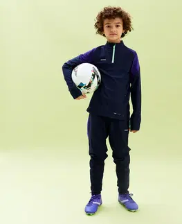 nohavice Detské futbalové tepláky Viralto Alpha tmavomodré