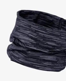 bežecké oblečenie Bežecký nákrčník Warm+ pre ženy aj mužov čierny melírovaný