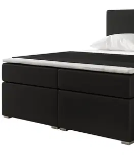 Postele NABBI Diana 160 čalúnená manželská posteľ s úložným priestorom čierna (Soft 11)