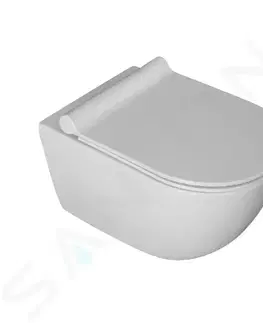 Záchody Kielle - Gaia Závesné WC s doskou SoftClose, Rimless, biela 30115000