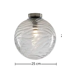 Závesné svietidlá Eco-Light Stropné svietidlo Nereide, sklo číra