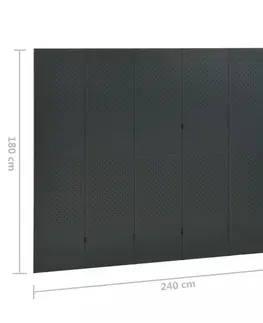 Paravány Paraván oceľ antracit Dekorhome 160x180 cm (4-dielny)