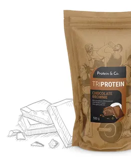Športová výživa Protein & Co. Triprotein ochutený – 500 g Zvoľ príchuť: Chocolate brownie