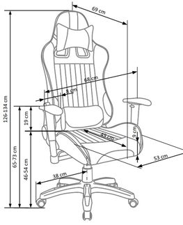Kancelárske stoličky HALMAR Defender kancelárske kreslo s podrúčkami čierna / červená