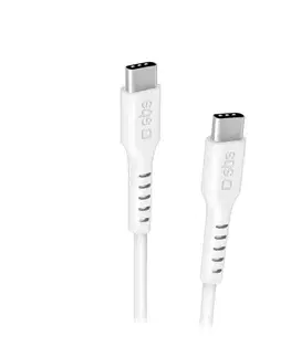 Dáta príslušenstvo SBS Kábel USB-C/USB-C, PD 100 W, 1,5 m, biela TECABLE15TCC100W