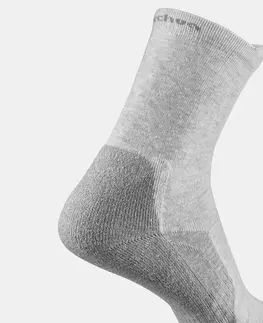 ponožky Detské vysoké turistické ponožky Crossocks čierno-sivé 2 páry
