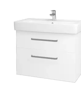 Kúpeľňový nábytok Dreja - Kúpeľňová skrinka Q MAX SZZ2 80 - N01 Biela lesk / Úchytka T01 / L01 Biela vysoký lesk 60193A