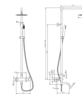 Sprchy a sprchové panely SAPHO - MINIMAL vaňový stĺp s pákovou batériou a výtokom, lestená nerez MI140