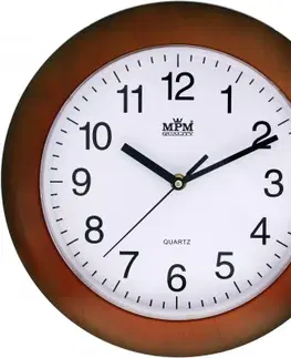 Hodiny Nástenné hodiny MPM, 2804.52 - hnedá tmavá, 30cm