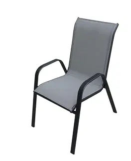 Záhradné kreslá a stoličky Záhradná stolička XT1012C (ZWC-2429) ROJAPLAST Sivá