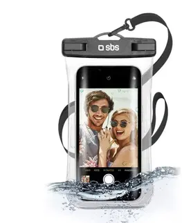 Puzdrá na mobilné telefóny Univerzálne vodotestné puzdro SBS Selfie pre smartfóny do 6,8'', čierna TEWATERSELFIEK