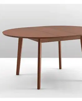 Jedálenské stoly Jedálenský stôl, rozkladací, buk merlot, priemer 120 cm, ALTON