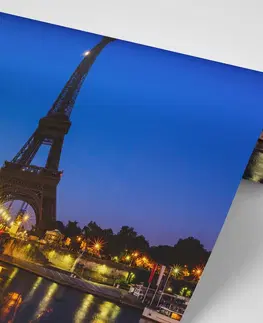 Tapety mestá Fototapeta Eiffelova veža v noci