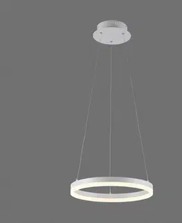 Závesné svietidlá Paul Neuhaus LED závesné svietidlo Titus, okrúhle Ø 40 cm biela