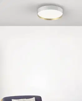 Stropné svietidlá LOOM DESIGN LOOM DESIGN Lucia stropné LED Ø 35 cm biela/zlatá