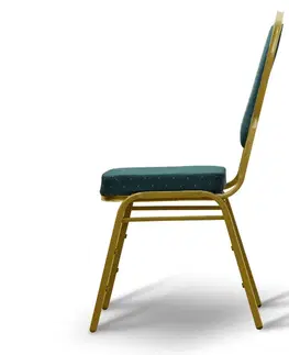 Konferenčné stoličky KONDELA Zina 2 New konferenčná stolička zelená / zlatá