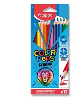 Hračky MAPED - Pastelky trojhranné "COLOR'PEPS STRONG" sada 12 ks