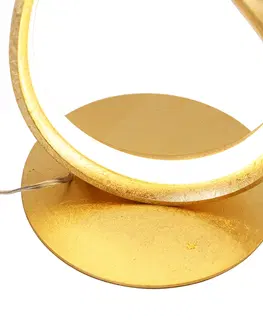 Stolove lampy Dizajnová stolná lampa zlatá 38,5 cm vrátane LED a stmievača - Belinda