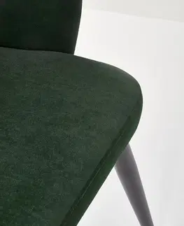 Jedálenské stoličky HALMAR K364 jedálenská stolička tmavozelená / čierna