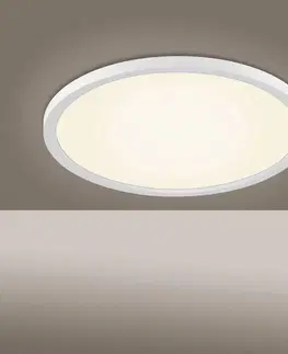 Stropné svietidlá JUST LIGHT. Stropné LED svetlo Flat CCT, Ø 40 cm, biela
