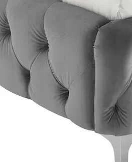 Postele LuxD Dizajnová posteľ Rococo 160 x 200 cm sivý zamat