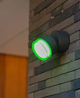 SmartHome vonkajšie svietidlá nástenné LUTEC connect Vonkajšie LED svetlo Dropsi RGBW smart ovládanie