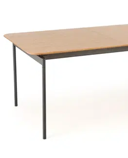 Jedálenské stoly HALMAR Smart rozkladací jedálenský stôl dub prírodný / čierna