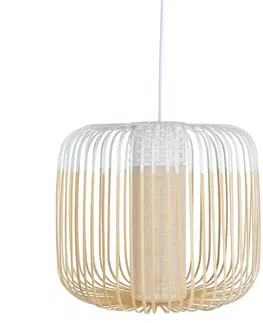 Závesné svietidlá Forestier Forestier Bamboo Light M závesná lampa 45 cm biela