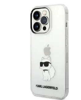 Puzdrá na mobilné telefóny Zadný kryt Karl Lagerfeld IML Choupette NFT pre Apple iPhone 14 Pro Max, transparentná 57983112429