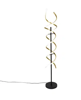 Stojace lampy Stojacia lampa zlatá vrátane LED 3-stupňovo stmievateľná v Kelvinoch - Henk
